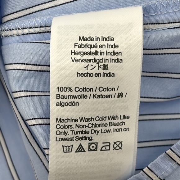 Crewcuts Girls tipped collared top poplin tranquil tide stripe size 10 NWT CD141 - Picture 7 of 10
